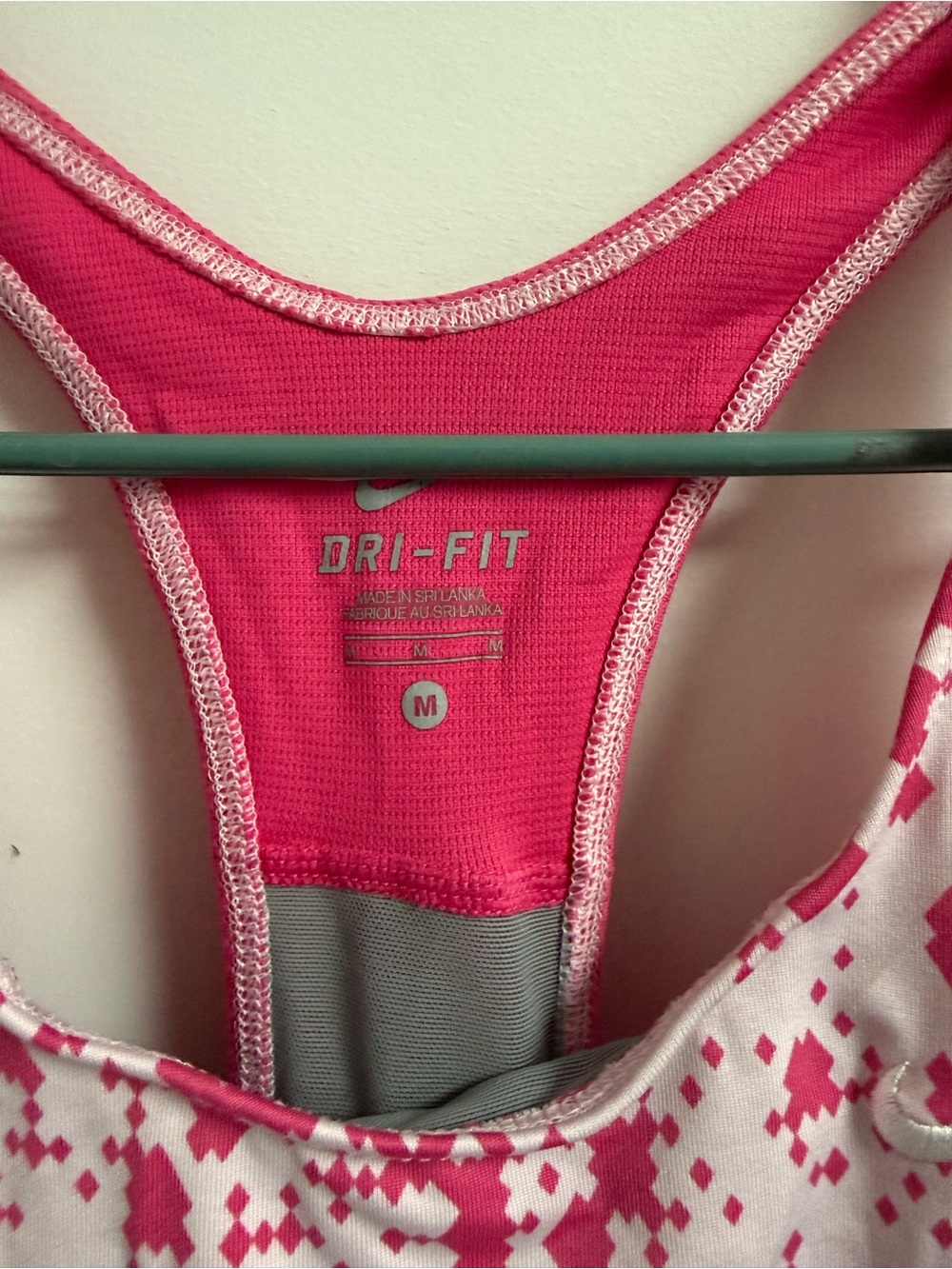 Nike Pink Pixel-Print Racerback Tank - Picture 4 of 6
